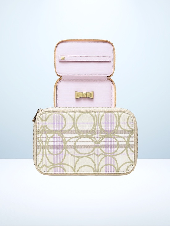 Coach Accessories - COACH Lavender Madras Plaid Jewelry Box, NWT